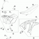 450 SXF CHASSIS Бак,сидение