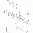 250 XCF ENGINE Коленвал и поршень