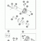 85 SX CHASSIS Тормозной суппорт задний