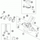 990 ADVR ENGINE Коленвал и поршень