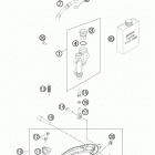 350 SXF CHASSIS Тормозной цилиндр задний