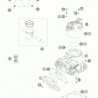 150 XC ENGINE Цилиндр,головка цилиндров