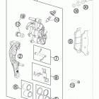 350 SXF CHASSIS Передний тормозной суппорт