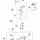 150 XC CHASSIS Тормозной цилиндр задний