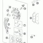 500 EXC CHASSIS Передний тормозной суппорт