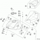 RC8R WHITE CHASSIS Бак,сидение