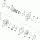 250 XC ENGINE Трансмиссия-ведомый вал