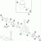 250 XC ENGINE Коленвал и поршень