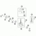 50 SX ENGINE Коленвал и поршень