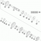 350 SXF ENGINE Трансмиссия 2-контрпривод