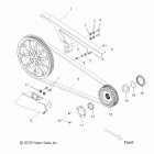 V12XB36 JACKPOT ALL OPTIONS Drive train, drive sprocket and belt and guards - v12xb3...