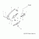 V11CA36/CB36 KINGPIN ALL OPTIONS Brakes, brake pedal and rear master cylinder - v11ca36 /...