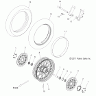 V12BW36/EW36 CROSS ROADS ALL OPTIONS Wheels, front, laced - v12bw36 / ew36 all options