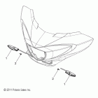 V12TW36/DW36/KW36 CROSS COUNTRY ALL OPTIONS Electrical, turn signal, front - v12tw36 / dw36 / kw36 a...