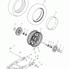 V12BW36/EW36 CROSS ROADS ALL OPTIONS Wheels, rear, laced - v12bw36 / ew36 all options