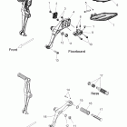 V12TW36/DW36/KW36 CROSS COUNTRY ALL OPTIONS Chassis, floorboard / footpeg, passenger - v12tw36 / dw3...