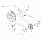 V12HS36/HA36 HAMMER S/8 BALL ALL OPTIONS Drive train, drive sprocket and belt and guards - v12hs3...