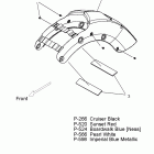 V12TW36/DW36/KW36 CROSS COUNTRY ALL OPTIONS Body, fender, rear - v12tw36 / dw36 / kw36 all options