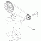 V12BW36/EW36 CROSS ROADS ALL OPTIONS Drive train, drive sprocket, belt, cover and guard - v12...