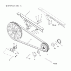 V11CA36/CB36 KINGPIN ALL OPTIONS Drive train, drive sprocket and belt and guards - v11ca3...