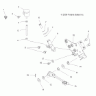 TRAIL BOSS 330 - A09CA32AA Brakes, rear master cylinder and pedal