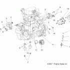 SPORTSMAN 800 EFI 6X6 - A09CL76AA Крепление двигателя