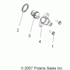 SPORTSMAN FOREST 800 - A12MH76FF Engine, cooling system thermostat