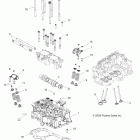 SPORTSMAN XP EPS 850 INTL - A09ZX85FS/CFS Engine, cylinder head, cam and valves