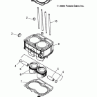 SPORTSMAN X2 800 EFI LE - A08TN76AA/AQ Engine, piston and cylinder