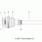 SCRAMBLER 500 4X4 INTL - A08BG50FA Передний приводной вал