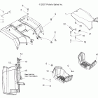 SPORTSMAN 500 HO - A09MH50AS/AX/AZ Заднее крыло, сидение и подножки