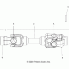 SPORTSMAN 800 EFI 6X6 - A09CL76AA Drive train, rear prop shaft