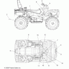 SPORTSMAN TOURING 500 EFI QUAD - A09DN50EA Наклейки