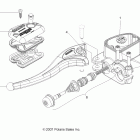 SPORTSMAN 800 EFI 6X6 - A09CL76AA Brakes, front brake lever and lh master cylinder