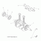 SPORTSMAN X2 800 EFI LE - A08TN76AA/AQ Engine, crankshaft and balance shaft