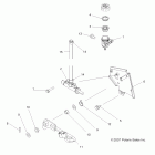 SPORTSMAN 800 HO EFI - A09MN76AX/AZ Brakes, brake pedal and master cylinder
