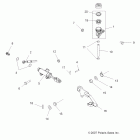 SPORTSMAN TOURING 800 EFI INTL - A08DN76FC Brakes, foot pedal and master cylinder