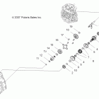 SCRAMBLER 500 4X4 INTL - A08BG50FA Главные внутренности КПП