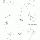 SPORTSMAN 800 HO EFI - A09MN76AX/AZ Электрика, выключатели и датчики