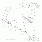 SPORTSMAN 800 HO EFI - A09MN76AX/AZ Engine, exhaust system, dual