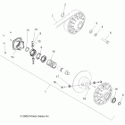 SPORTSMAN X2 500 EFI QUAD - A09TN50EA Вторичная муфта сцепления