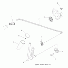 SPORTSMAN 300 4X4 - A08LH27AW/AX/AZ Drive train, gear selector (built 11 / 06 / 07 and after...