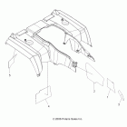 SPORTSMAN TOURING 500 EFI QUAD - A08DN50EA Теплозащита, заднее крыло