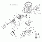 SCRAMBLER 500 4X4 INTL - A08BG50FA Engine, lower carburetor