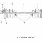 SPORTSMAN 300 4X4 - A08LH27AW/AX/AZ Передний приводной вал