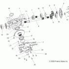 SPORTSMAN FOREST 800 6X6 - A12CF76FF Drive train, mid gearcase internals