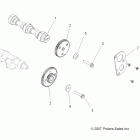 SPORTSMAN FOREST 800 - A12MH76FF Engine, camshaft and gears