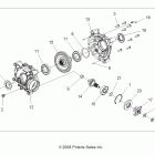 SPORTSMAN XP 850 INTL - A09ZN85FL/8CFL Drive train, rear gearcase internals (built 12 / 02 / 08...