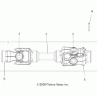 SPORTSMAN FOREST 800 6X6 - A12CF76FF Drive train, mid prop shaft