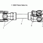 SPORTSMAN 800 HO EFI - A08MN76AF/AL/AQ/AR/AS/AT/AX Drive train, rear prop shaft (built 8 / 22 / 07 and befo...